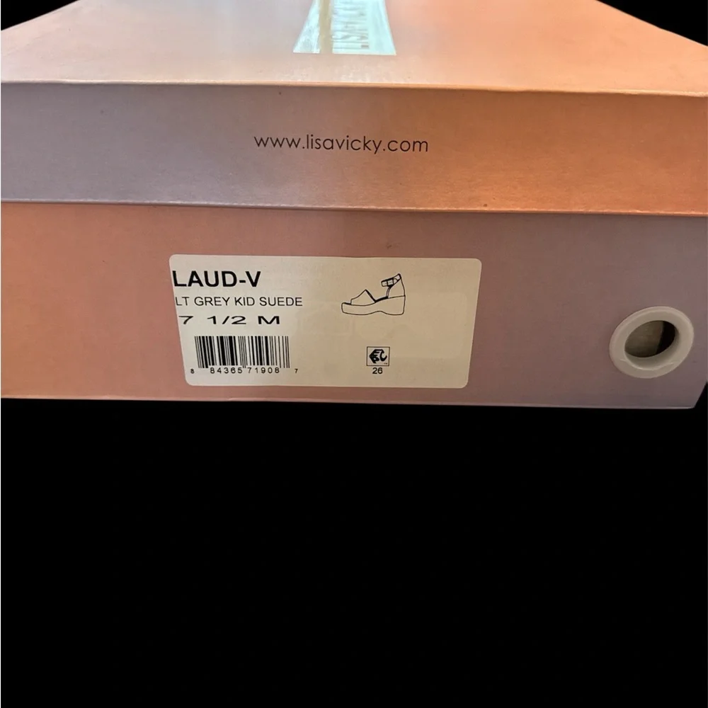 Laud-V by Lisa Vicky Tan‎ Wedge Sandals size 7.5 ❤️